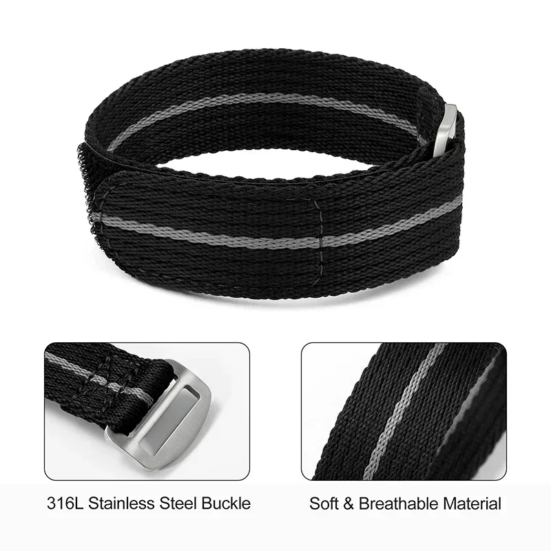 20mm 22mm Nylon Watch Straps Solf Military Sport Band High Quality Fabric Nylon Watchband Premium Watch Belt Universal Bracelet