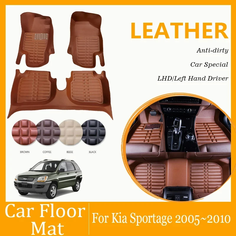 

Car Floor Mats For Kia Sportage Accessories 2005~2010 MK2 JE KM Anti-dirty Covers Left Hand Driver Pad Foot Rug Auto Accessories