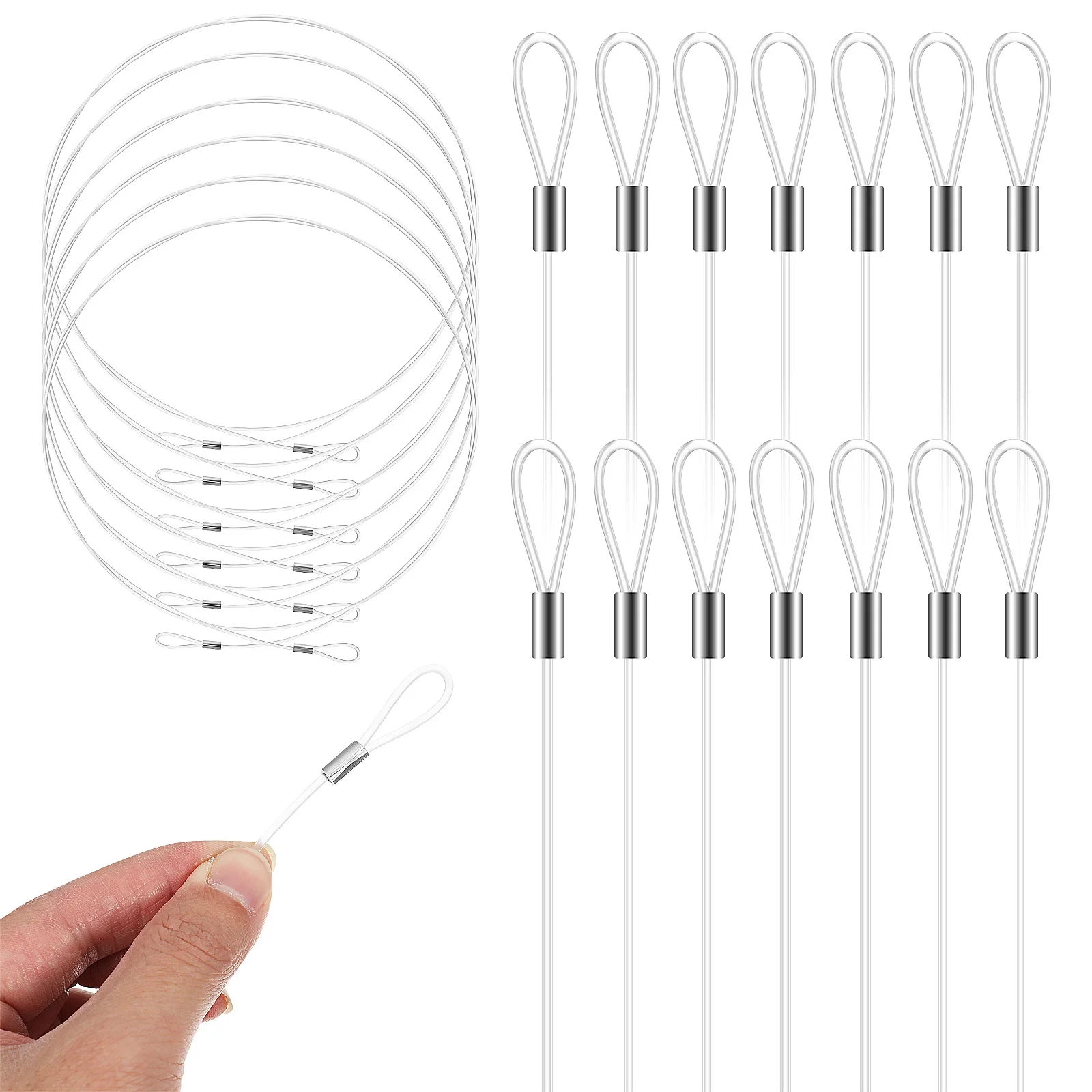 

12pcs Nylon Rope 1.5M Clear Hanging Wire For Picture Frame Invisible String Heavy Duty Clothesline Canvas Mounting Tool