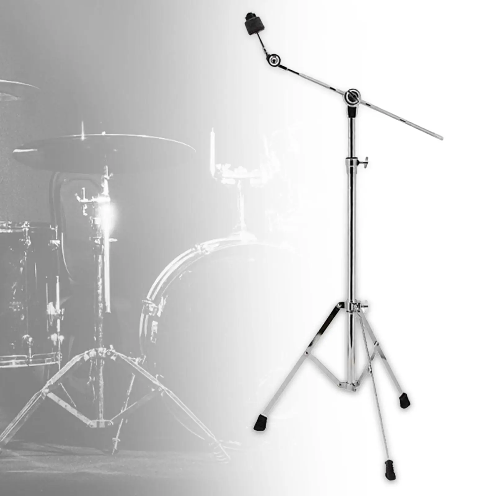 

Floor Cymbal Stand Holder ,Stable ,Accessory ,Height Adjustment 60cm-120cm Triangle Bracket Jazz Drum Stand Percussion Mount