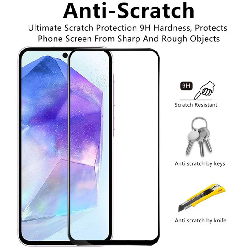 A55 5G glas, panzerglas Samsung A55 A35 A25 A15 A05s gehärtetem glas Samsung Galaxy A05 screen protector A35 5G schutzfolie Samsung Galaxy A55 glass