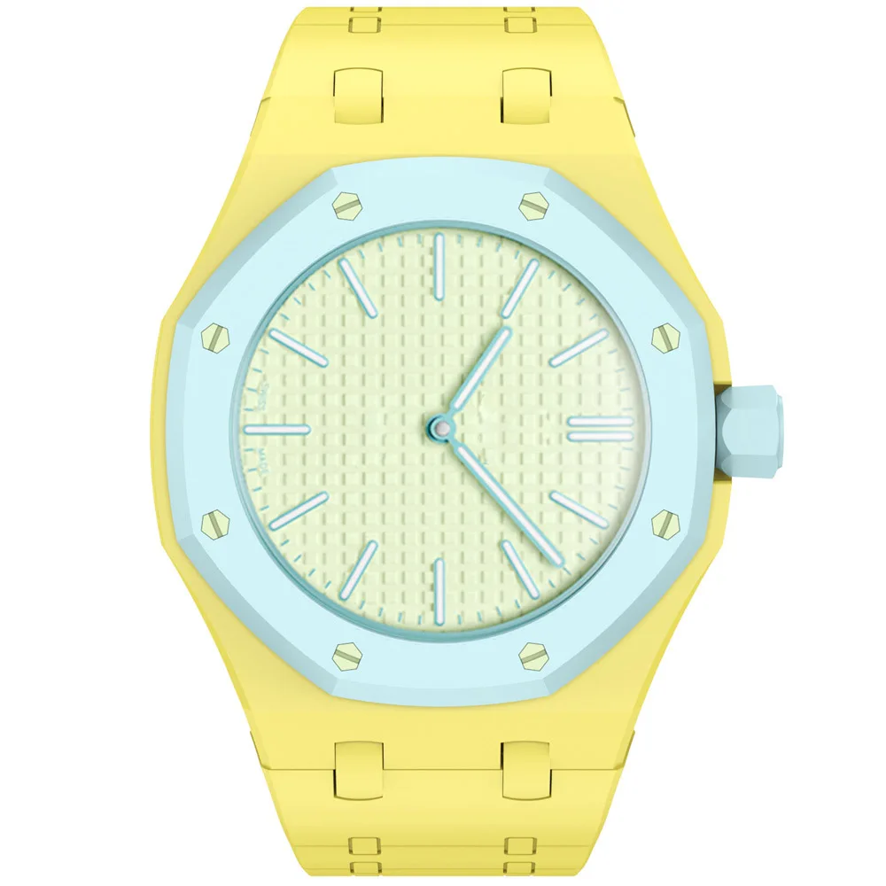 Silikonowy pasek BEHUA + obudowa PC do zegarka Swatch X AP Royal Pop Pocket Watch, adapter do zegarka na rękę, zintegrowane akcesoria do paska. — zdjęcie produktu 2