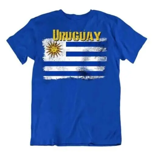 Uruguay flag Tshirt T-shirt Tee top city map strength hope Basic TEXTILE