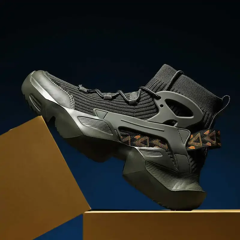 Męskie sneakersy ze skóry naturalnej z dziurami, rozmiar 50, wysokiej jakości buty do koszykówki w kolorze pomarańczowym dla mężczyzn, sportowe, luksusowe, modne.
