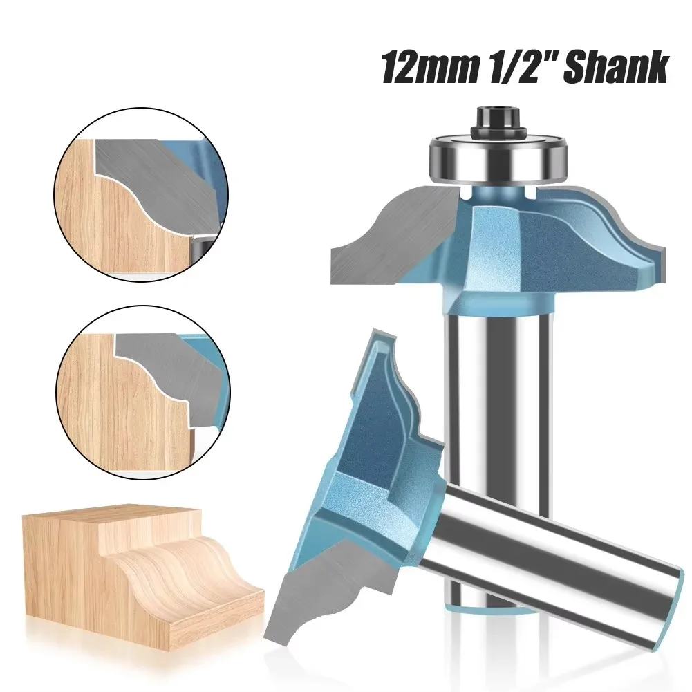 

2 шт., 12 мм, 1/2 дюйма, классическая римская окантовка Ogee, двойной R-образный нож с подшипником, шкаф, стол, деревообрабатывающие инструменты