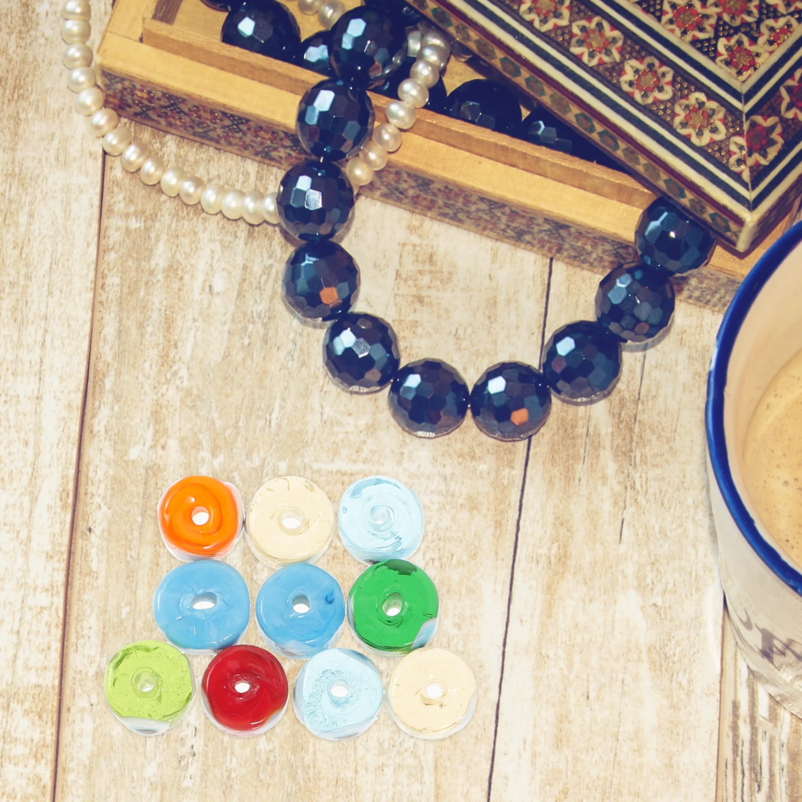 

10Pcs Glass Beads Evil Eye Jewelry Making Supplies Home Decor Handcrafted Accessories Evil Eye Beads Bead Loose Bead Charm