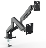 G12-24 Dual Monitor Desktop Mount Bracket for 17 to 32 Inch Screens Rotate & Tilt Adjust Two-Arm Desk Stand Support Load 2-10 kg