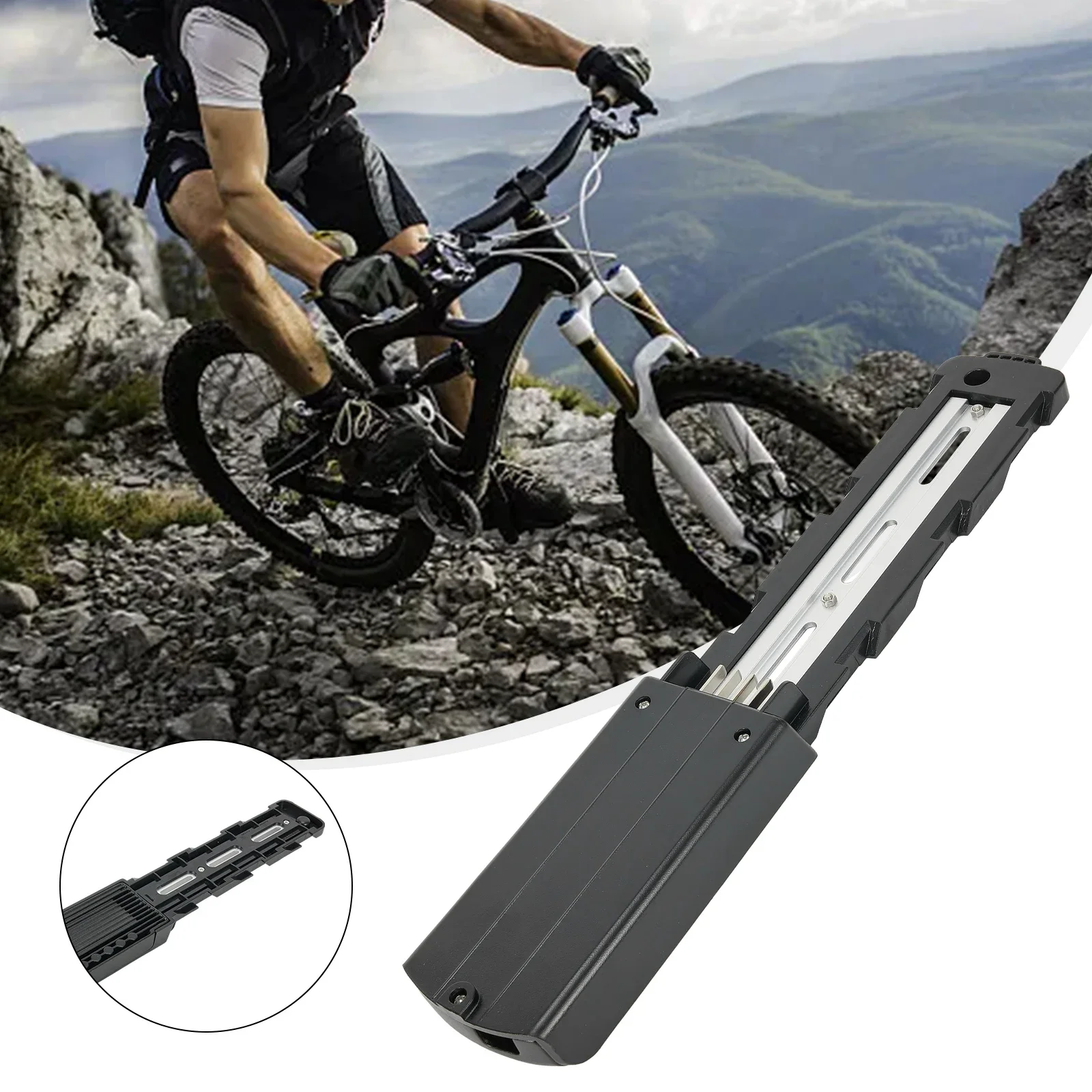 

Пластина для крепления аккумулятора, нижняя подставка, крепление для аккумулятора электровелосипеда, 1 шт., 4-контактный АБС и металл, черный цвет, для электрического велосипеда DP-9C DP-6C