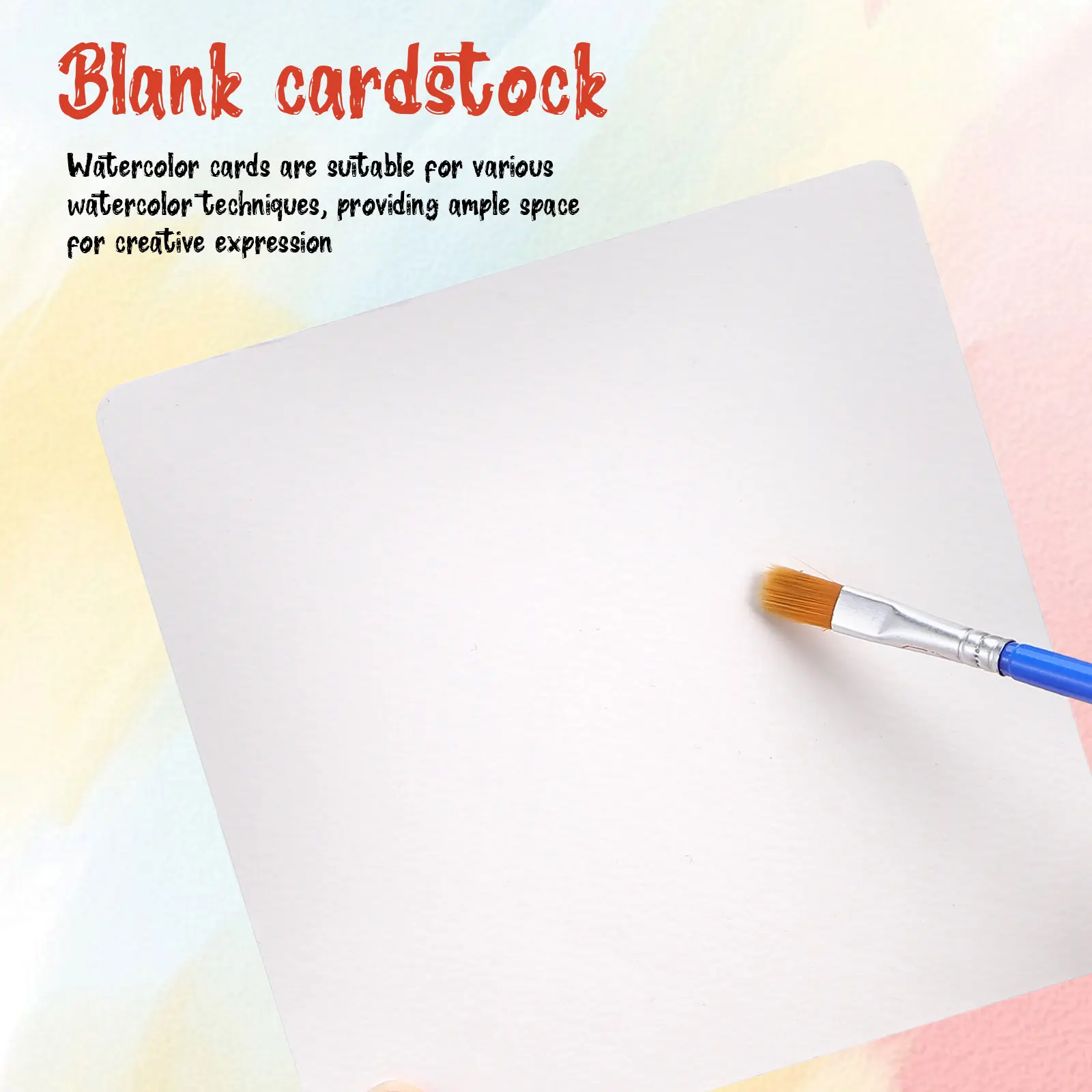 

50 Pcs Paint Blank Watercolor Cards Cardstock Paper Making Supplies Pad White Loose Drawing For Classroom And Diy Projects