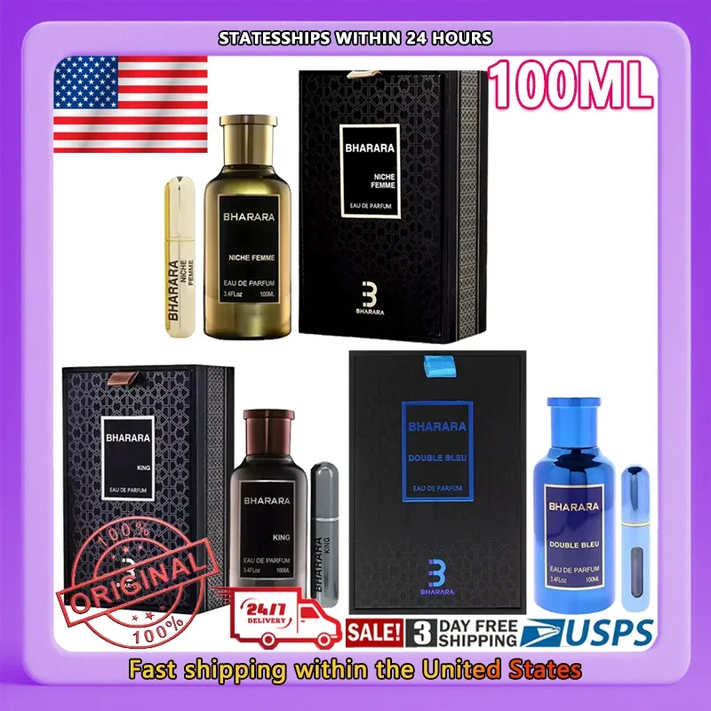 100ML 3.4 Oz High-end Gift Box Perfume Bharara King Eau De Parfum For Men Eau De Parfum Spray New In Packaging Sealed