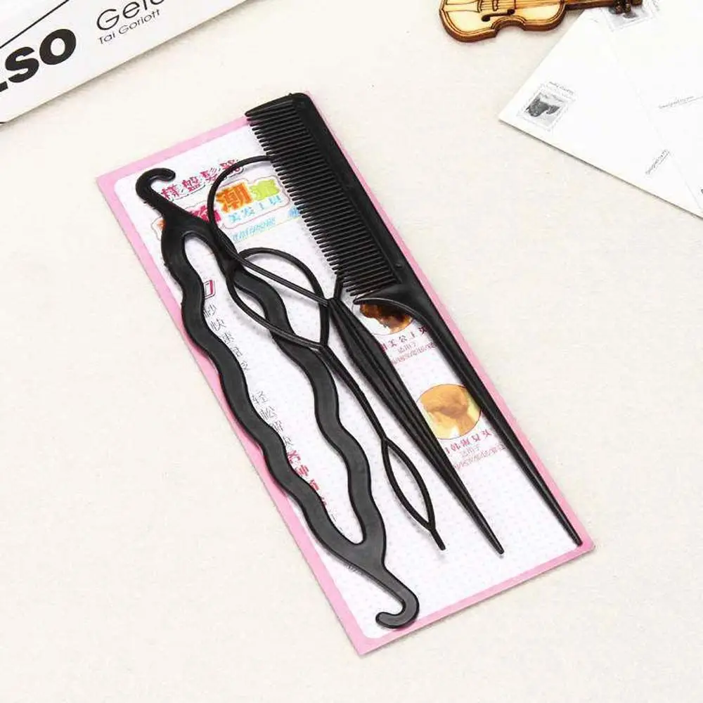 

Hairstyling Tool Bun Maker Weave Hair Clip Hair Dispenser Hair Braider Kit Pull-through Hair Needle Hair Braiding Tools