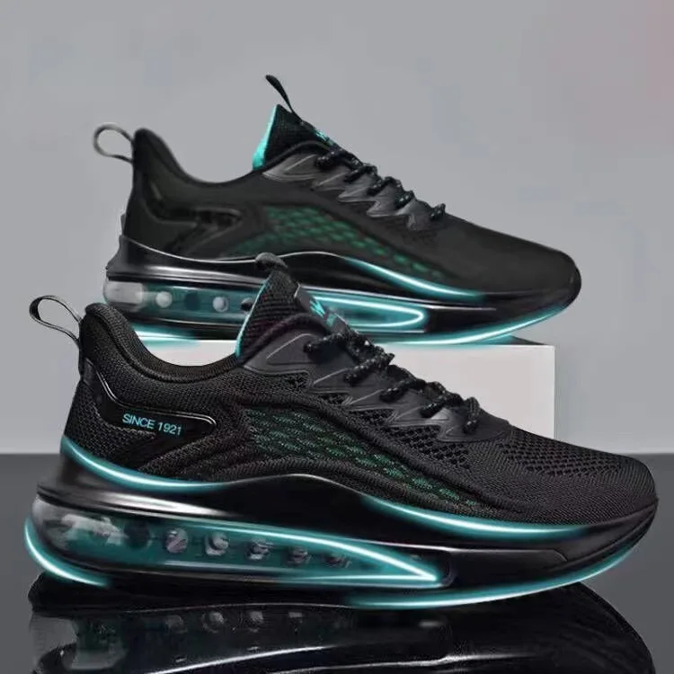 Men's Sports Leisure Shoes Shock Absorption Height Increase Korean Fashion Running Shoes New Style