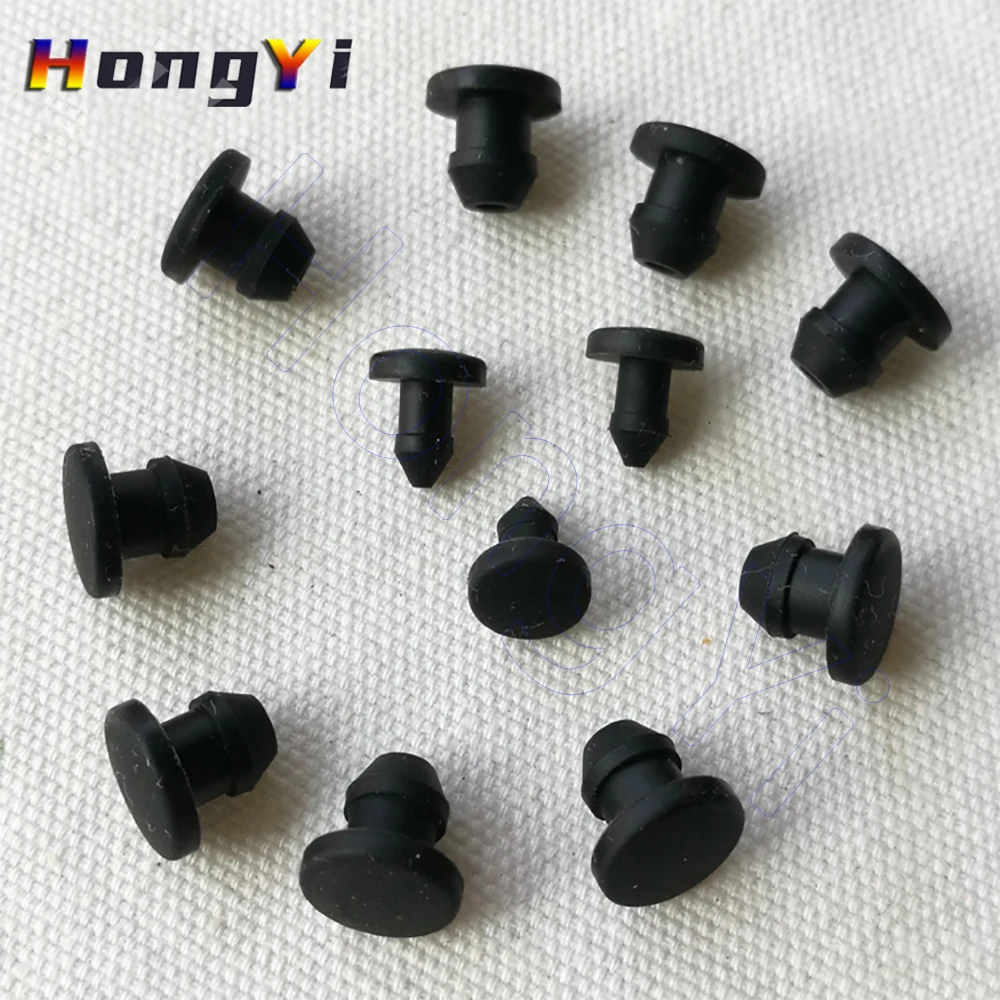 2.5mm-50.6mm Black Conical Snap-on Silicone Rubber T Type Plug Blanking End Caps Tube Inserts Bung High Temperature Seal Stopper