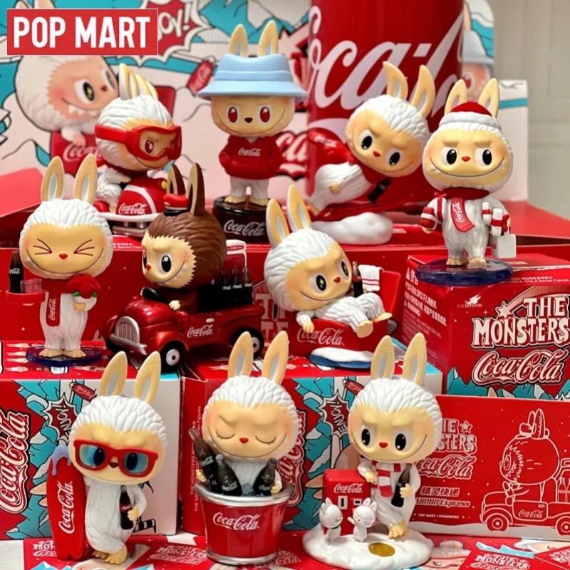 

Подлинная слепая коробка серии Pop Mart Labubu Coca Cola, полный набор, украшение для фигурки, подарок на день рождения, подарки для девочек, загадочная коробка