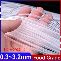 Tubo Flexible pequeño de silicona, manguera transparente de grado alimenticio, dispensador de agua resistente a altas temperaturas, 10M