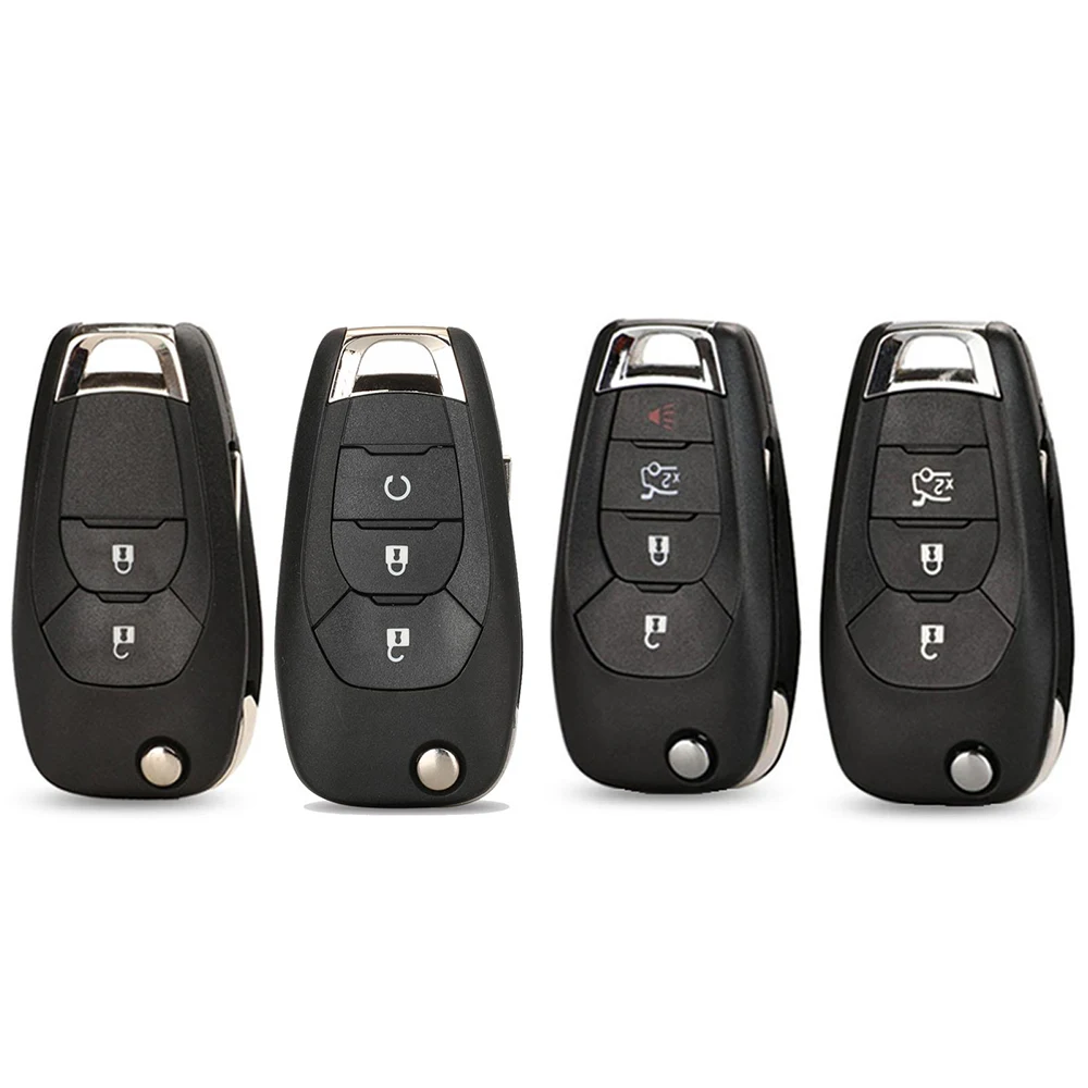 jingyuqin New Folding Remote Car Key Shell Fob For Chevrolet Cruze Avo Auto Smart Replace Flip 2/3/4 Buttons