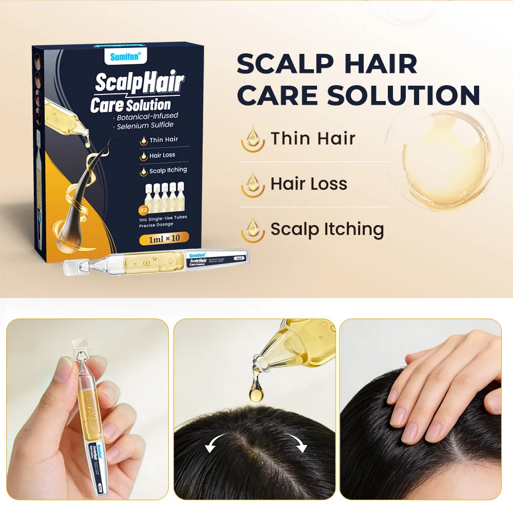 Suero para el Cuidado de la Raíz del Cabello, 10 Piezas por Caja, Spray Nutritivo para el Cabello, Cuidado para Masaje del Cuero Cabelludo ﻿