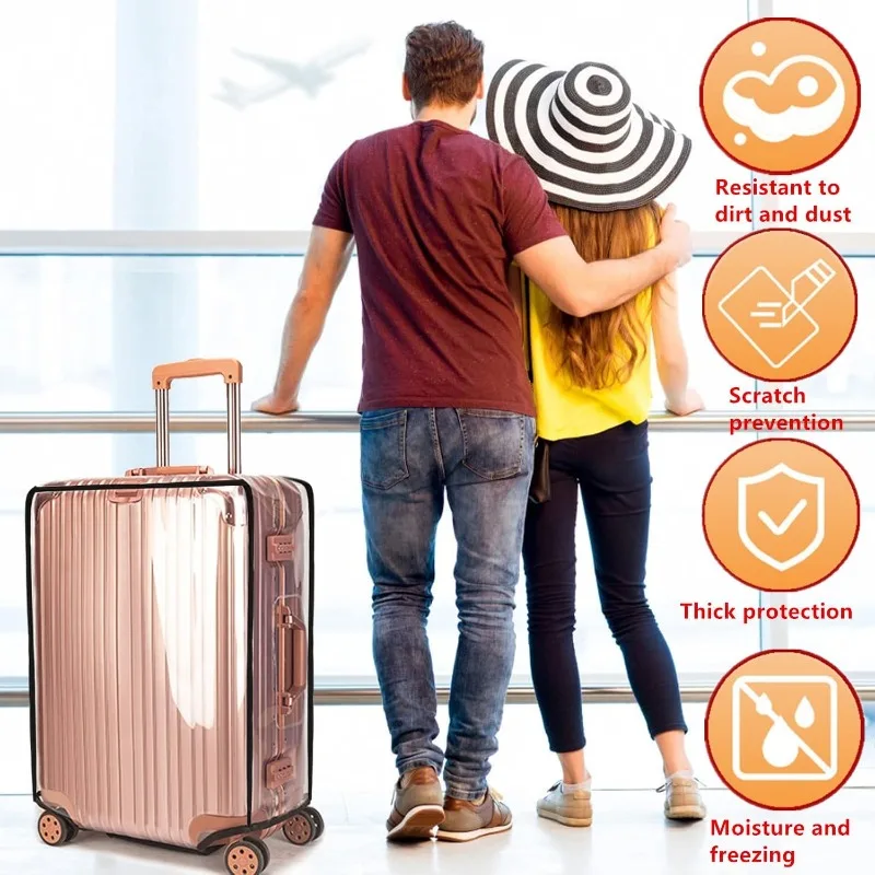 18-30 インチの荷物プロテクタースーツケースカバー防水 PVC 保護クリア荷物カバープロテクター旅行アクセサリー