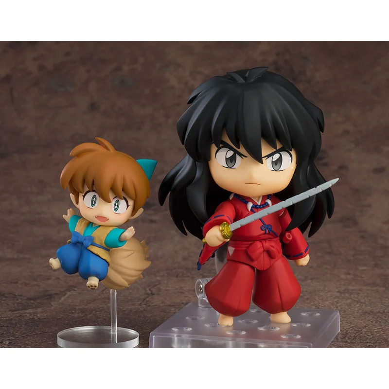 Original Good Smile GSC 2531 Nendoroid InuYasha New Moon Ver. & Shippou Anime Figure Action Model Collectible Toys Gift