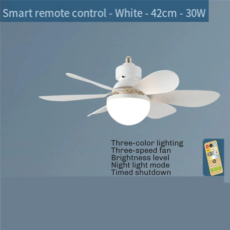 JHD LED Ceiling Fan Light With 3 Color Options Dimmable Base Wireless Remote Control Fan Lamp For Bedroom Living Room