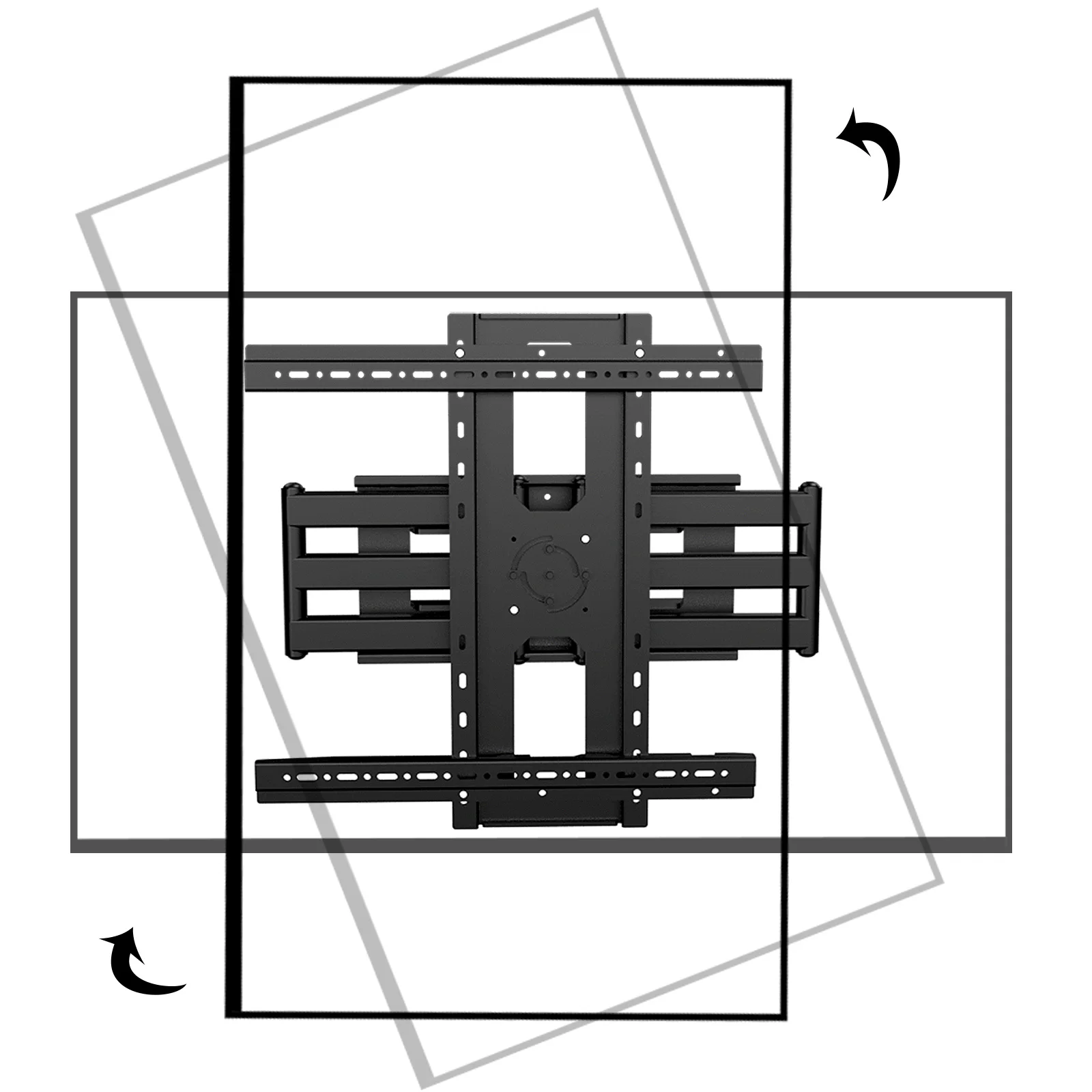 TV Wall Mount Portrait Swivel Tilt Rotate Arm Fits Most 55-95 inch Flat Curved Screen, Vertical Screen TV Bracket DY5595