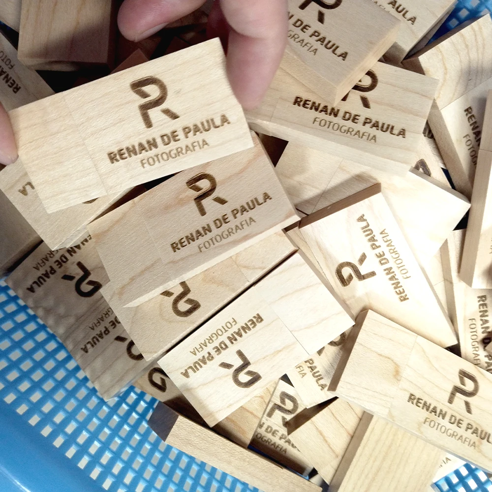 50PCS LOT Square shaped Wooden USB 3.0 Flash Drive With Box 64GB 128GB Memory Stick 8GB 16GB 32GB U Disk High speed transmission