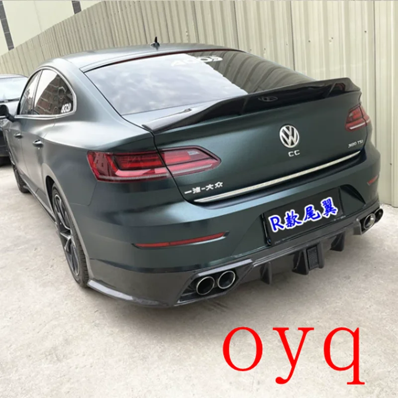 For Volkswagen CC 2019 high quality Carbon Fiber rear boot Wing Spoiler Rear Roof Spoiler Wing Trunk Lip Boot Cover