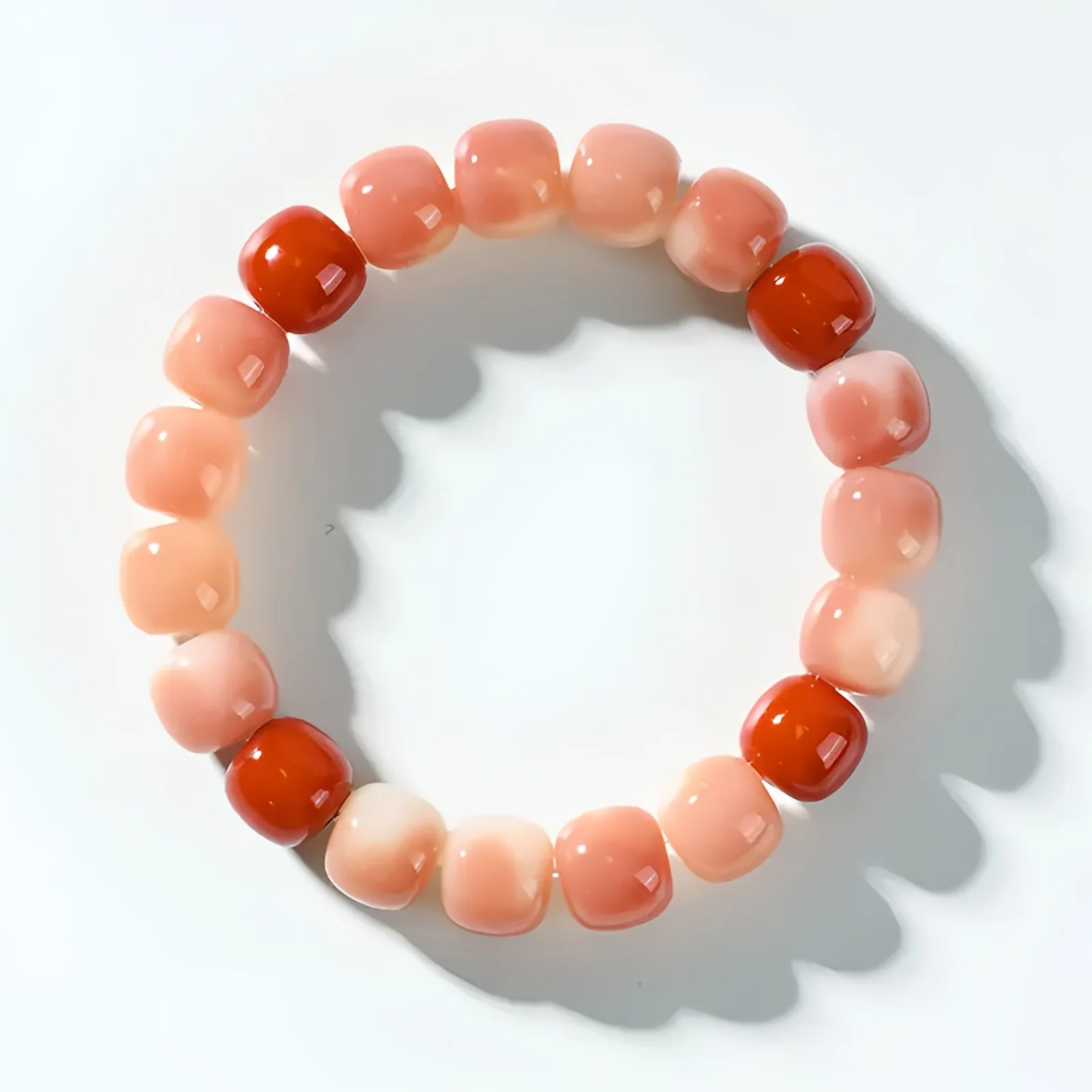

Ladies White Jade Bodhi Root Bracelet Gradual Change Color, Ethnic Style Bracelet, ,jewelry Gifts