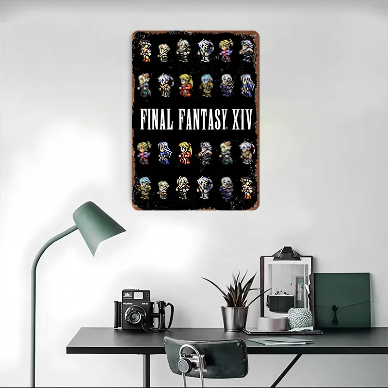 Final Fantasy XIV Pixel Metal Art Poster