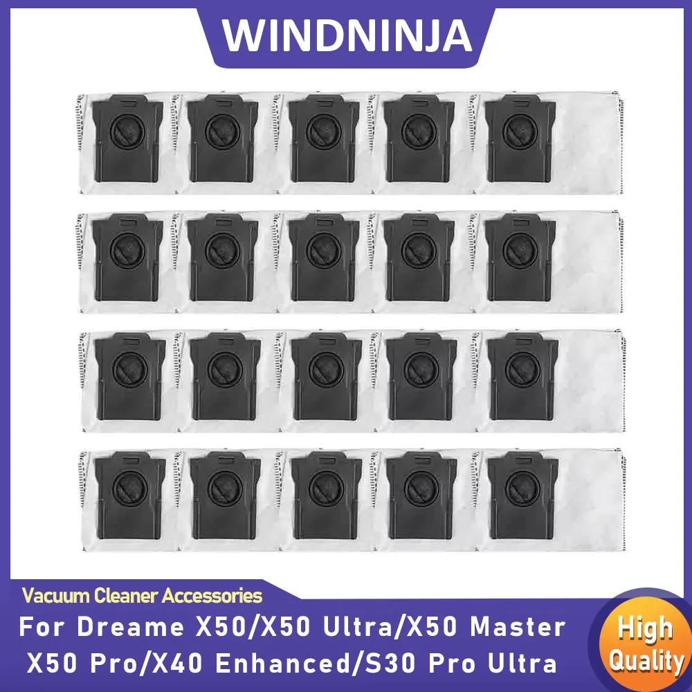 Dust Bag Replacement For Dreame X50/X50 Ultra/X50 Master/X50 Pro/X40 Enhanced/S30 Pro Ultra/X40 Pro Ultra/X40 Pro Robot Vacuum