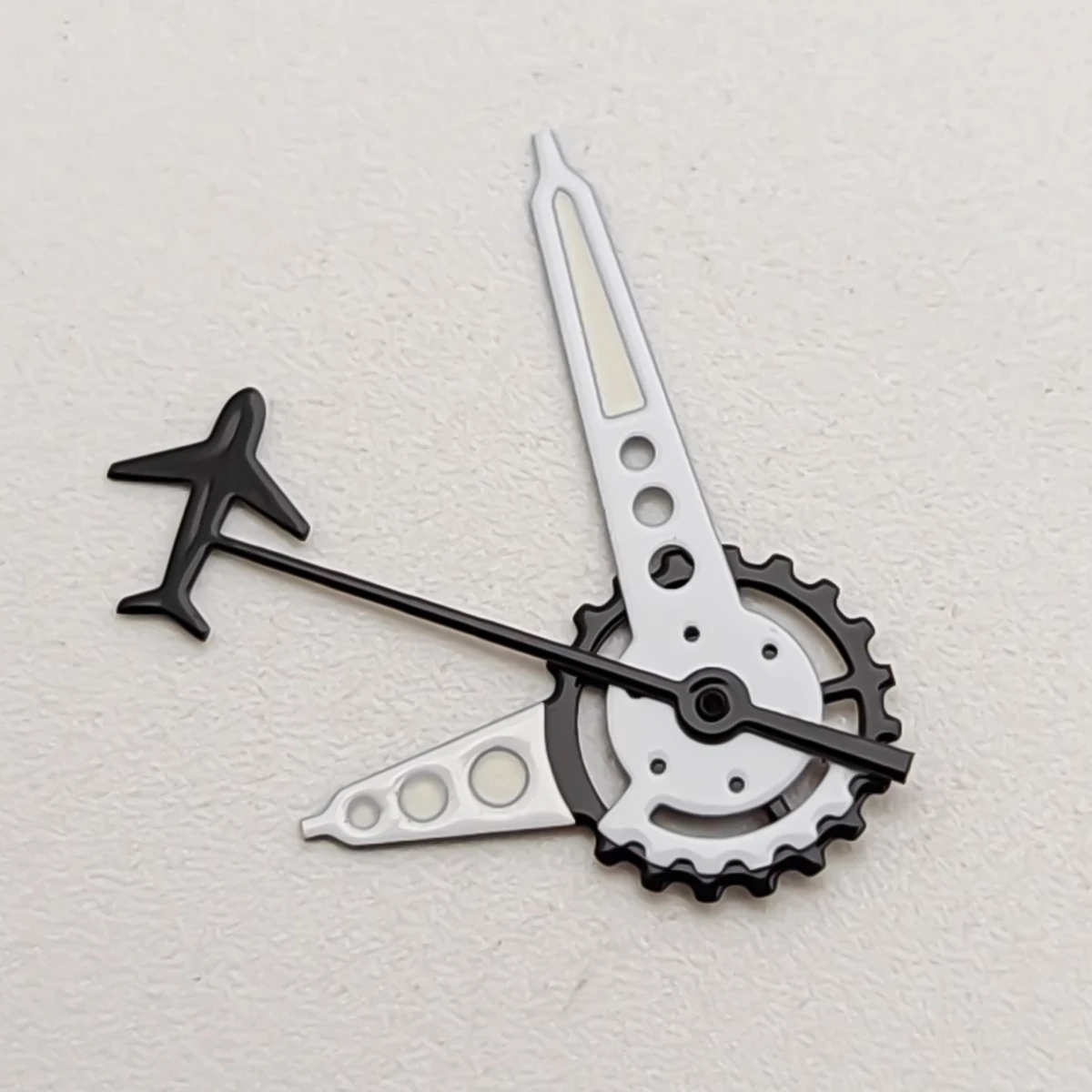 إكسسوارات الساعة عقارب الساعة مع يد الطائرات باللون الأخضر المضيء بثلاث عقارب لحركة NH35/ NH34/ NH36/ NH70/4R/7S