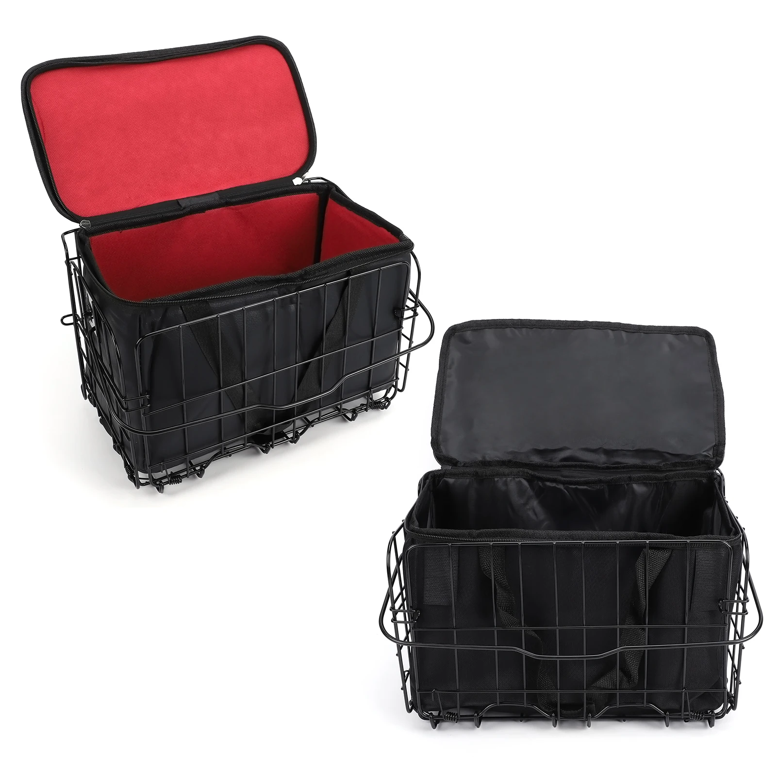 Bike Basket Bike Front Basket Kit Folding Bike Front Basket with Quick-Release Bracket and Removable Liner Bag Easy Installation