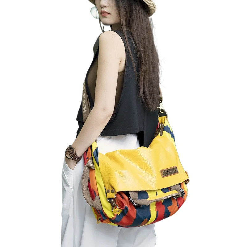 Genuine Hot Girls Messenger Bags,Big Capacity Shoulder Printed Travel Bag