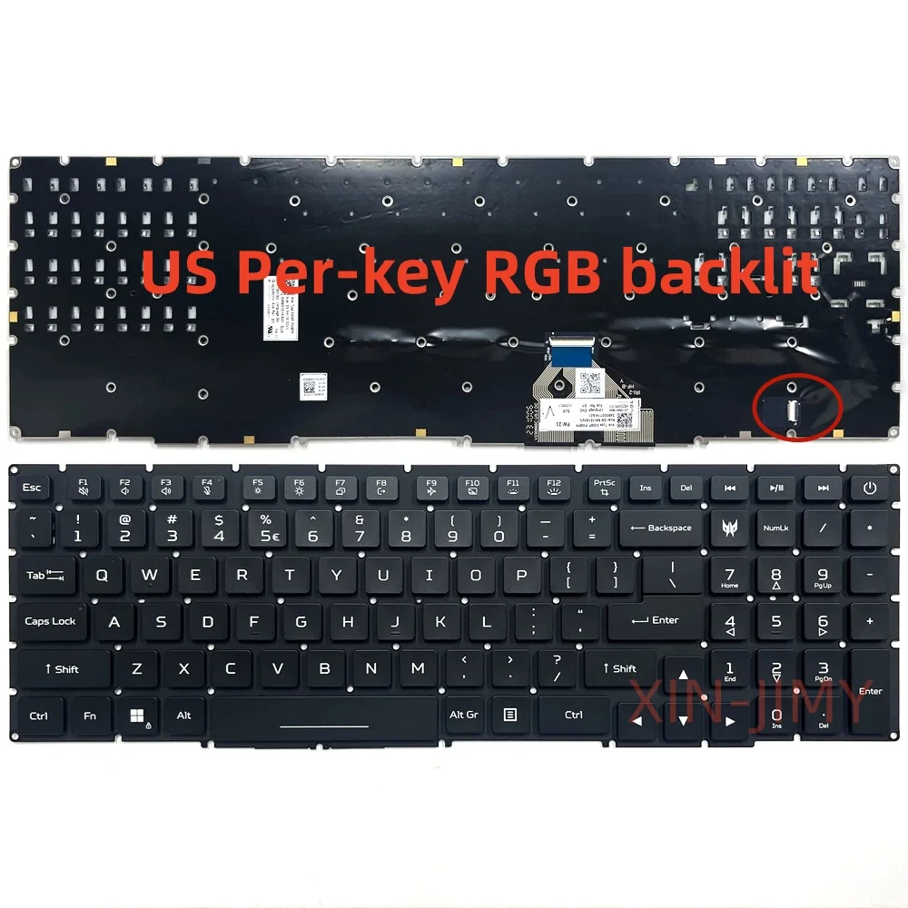 NEW Per-key RGB Backlit Laptop Keyboard For Acer Predator Helios Neo PH18-71 PH18-72 US Layout Replacement Keyboard