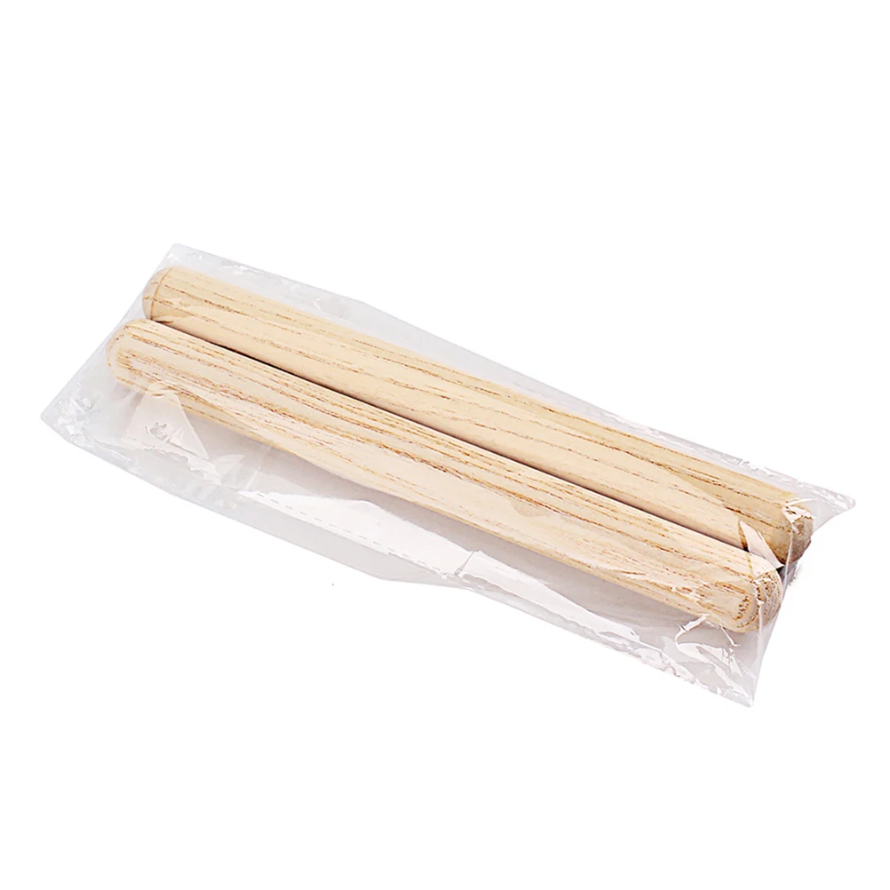 

2 Pcs Mini Wooden Rhythm Sticks Drumsticks Drum Sticks Wood Tip Drumstick Gift Percussion Instrument Parts Accessories (Light Br