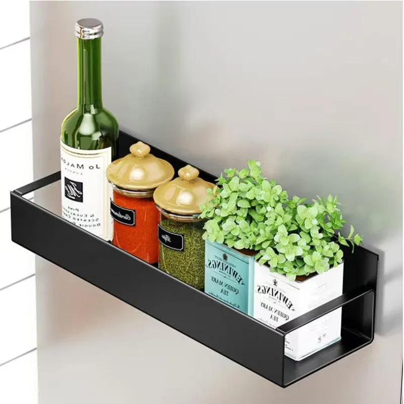 

Refrigerator side racks,magnetic absorption shelves,can be used as bottle and spice wall-mounted racks,kitchen shelves with hook