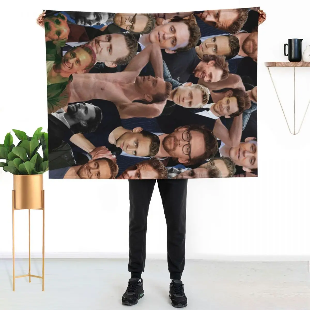 

Tom Hiddleston photo collage Throw Blanket Cozy Warm Blanket for Bed Room Decor