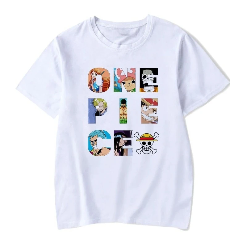 

ONE PIECE Japanese Anime Luffy Men Women Summer T-Shirt Harajuku Vintage Short Sleeve Loose Oversized Casual Comfortable Y2k Top