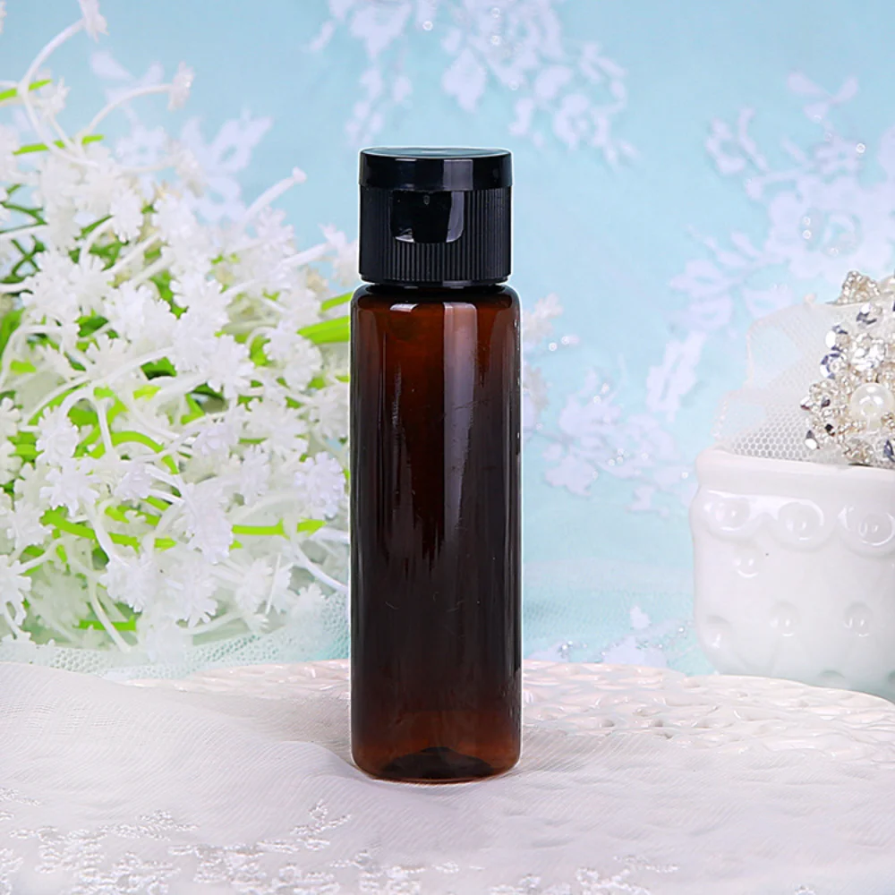 10/30ml Plastic Flip Cap Bottle Transparent Refillable Toner PET Cosmetic Packaging Bottle Travel Portable Dispenser Container