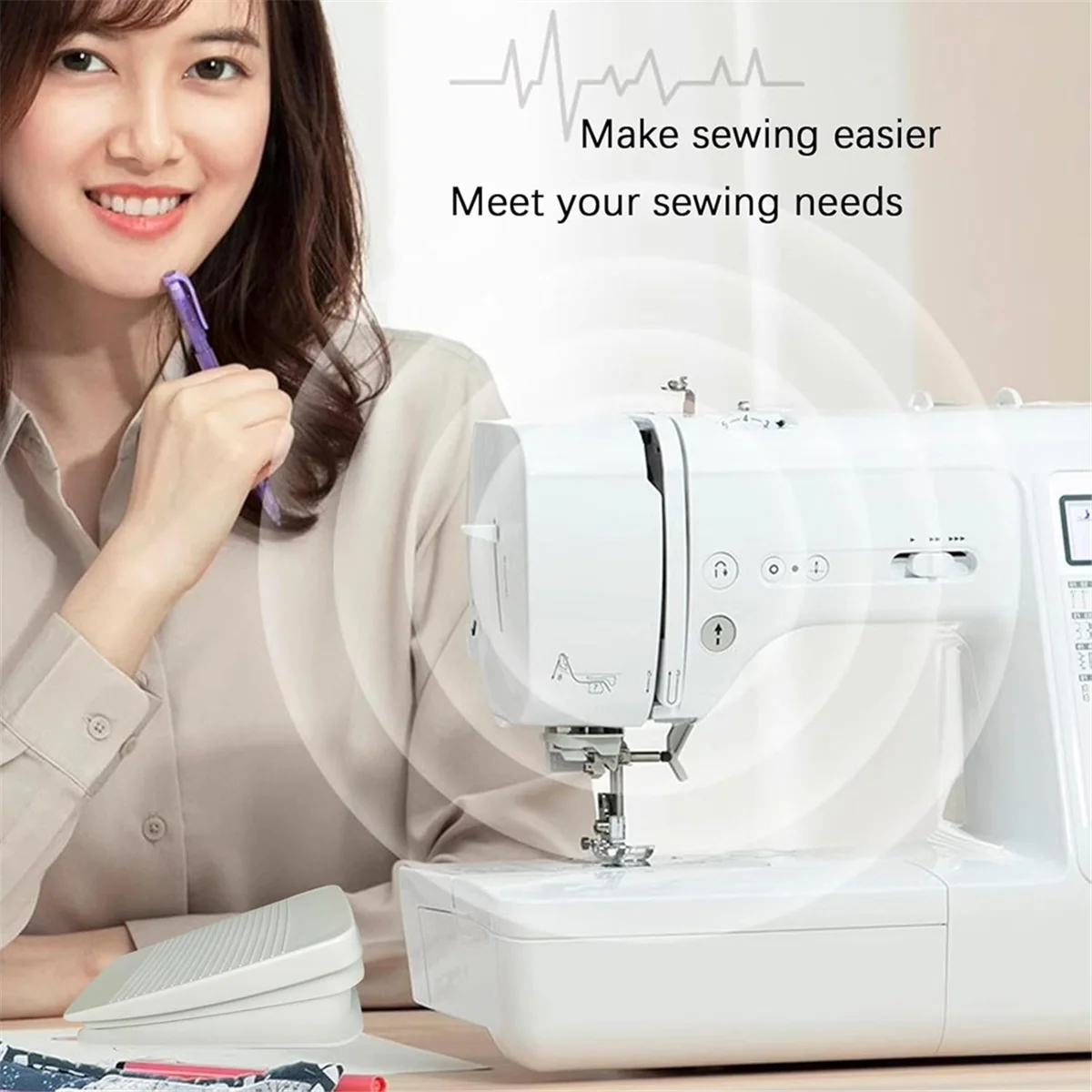 BAAQ Foot Pedal for Babaylock Simplicity Sewing Machine SE600 CS6000I with Cord Control FC-322 XC8816021