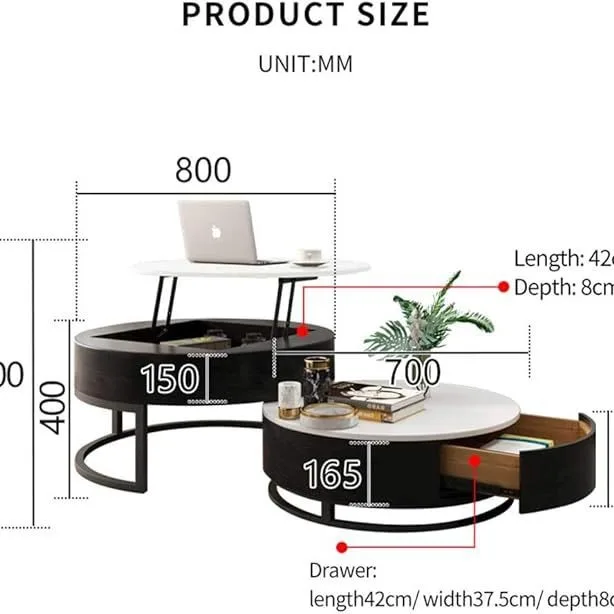 

Multifunctional round coffee table furniture living room bedroom sofa table board small round table