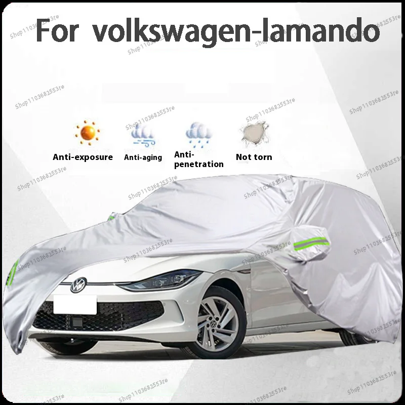 

For Volkswagen Lamando Fit Car Cover Waterproof Dustproof Sunshade (UV) Snowproof Silve Full Cover with All-Day Protection