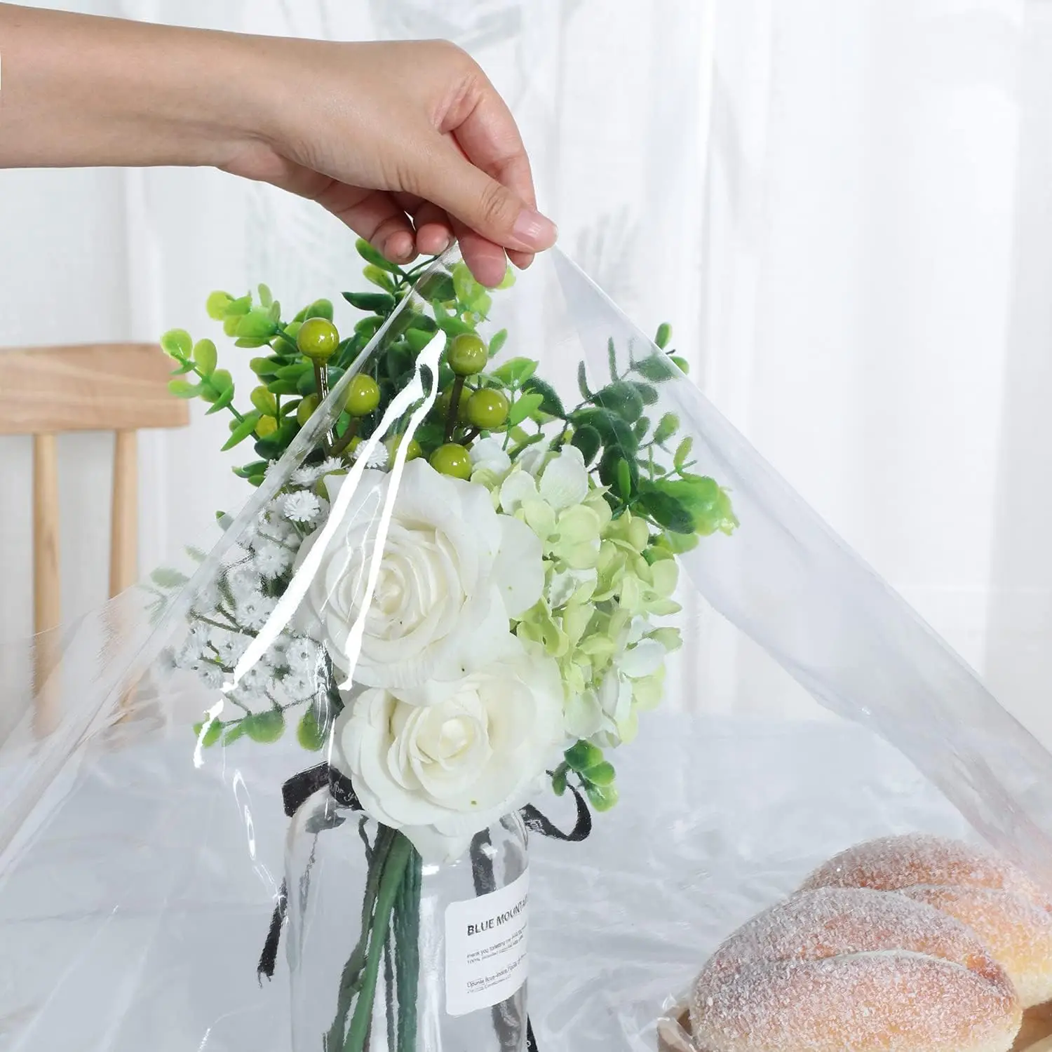 PVC transparent tablecloth with a thickness of 0.25mm, heat-resistant, waterproof, and oil resistant dining table mat, 1pc