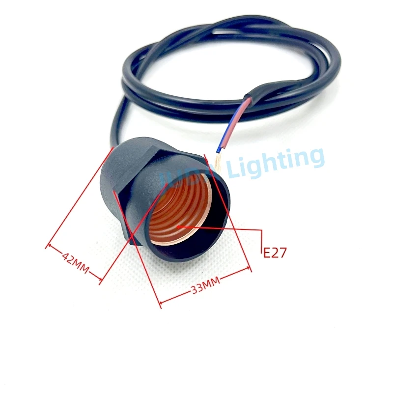 E27 Waterproof Lamp Socket Outdoor Waterproof Base Pendant Lamp Holder for Outdoor Wired Rainproof Lantern Light Lamp Base DIY