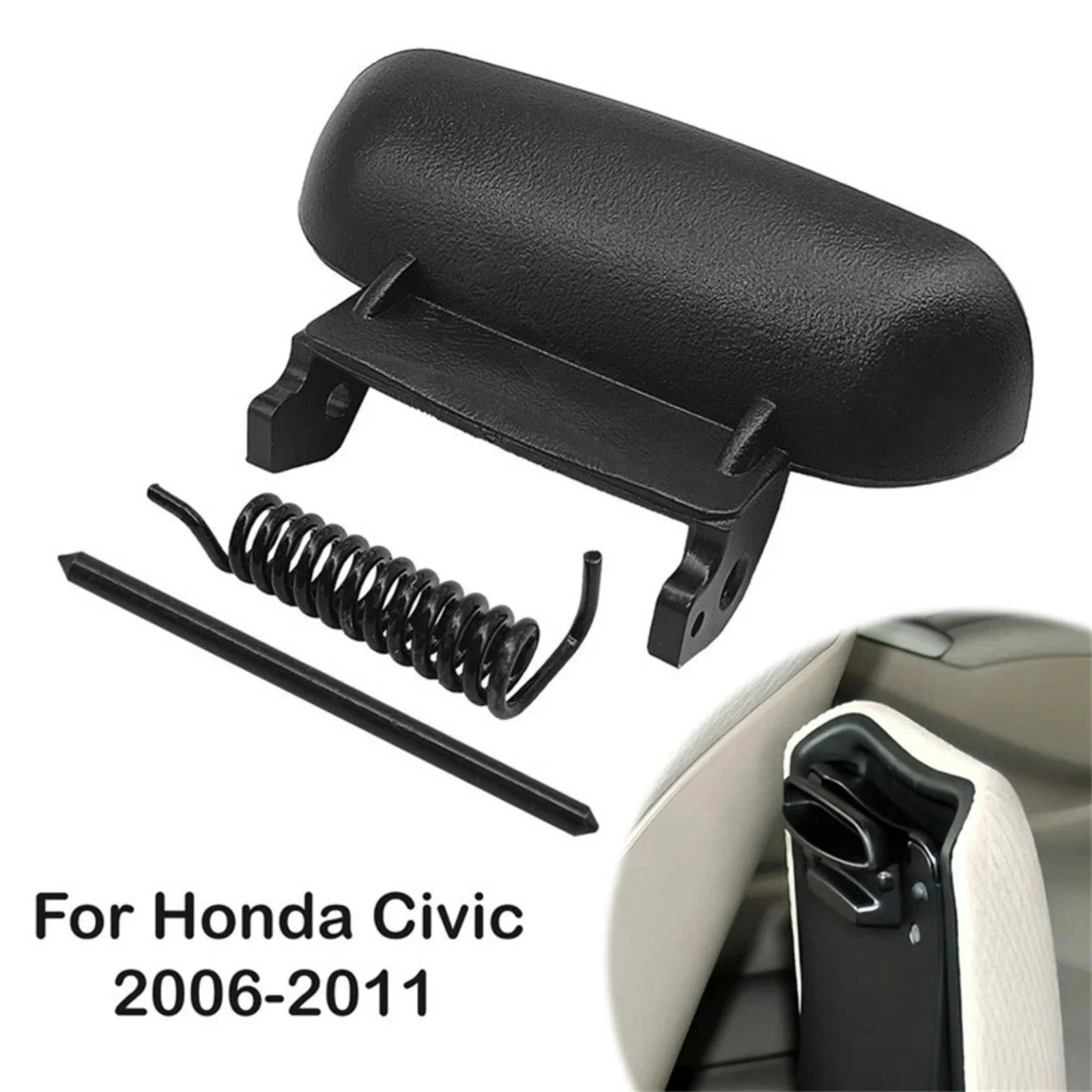 Center Console Armrest Cover Latch Replacement Black with Spring & Pin 83451-SNA-A01ZA for Honda Civic 2006-2007 2008-2011