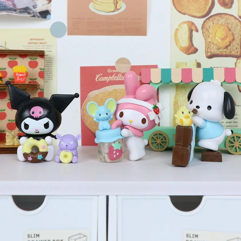 Sanrio – boîte aveugle colorée, série amusante, mélodie Pacha Dog Kulomi, cadeau pour fille