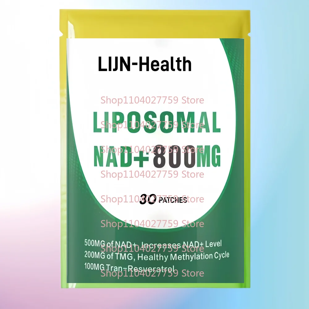 

30-пластыри Liposomal NAD Transdermal Patches с TMG, трансревератлом для клеточной энергии, здорового старения и восстановления мышц