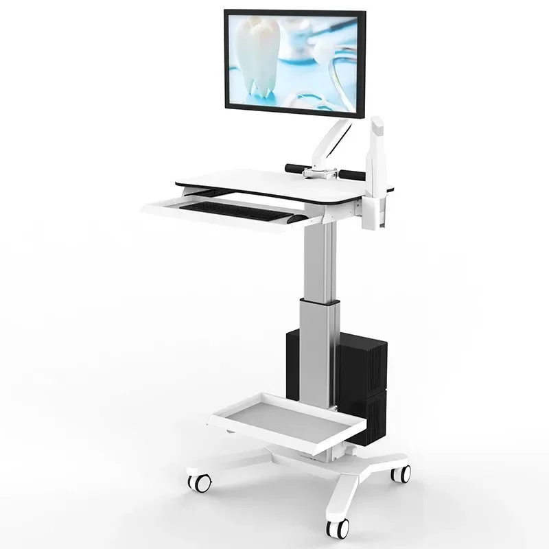 Dental scanner lift cart