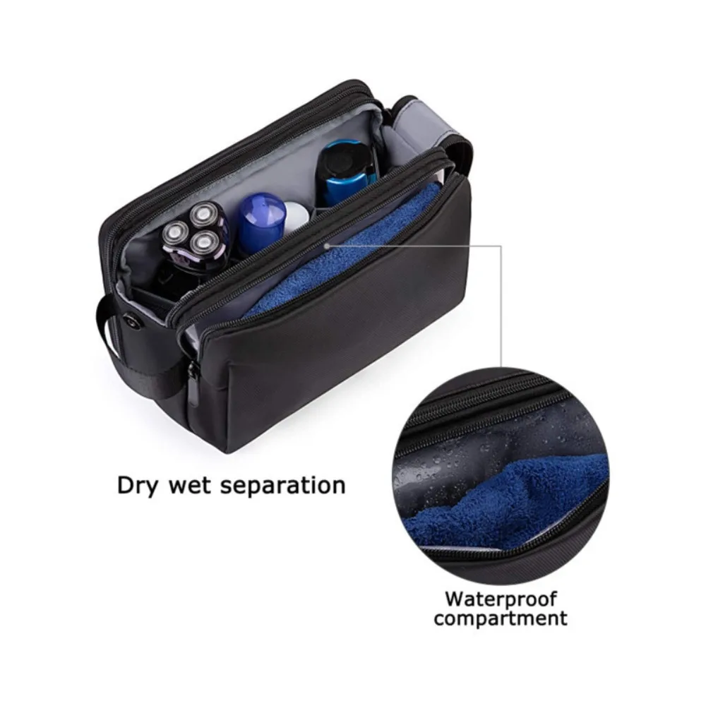 Fashion Waterproof Travel Toiletry Bag Dry Wet Separation Large Capacity Ladies Makeup Bag Women Lightweight Cosmetic