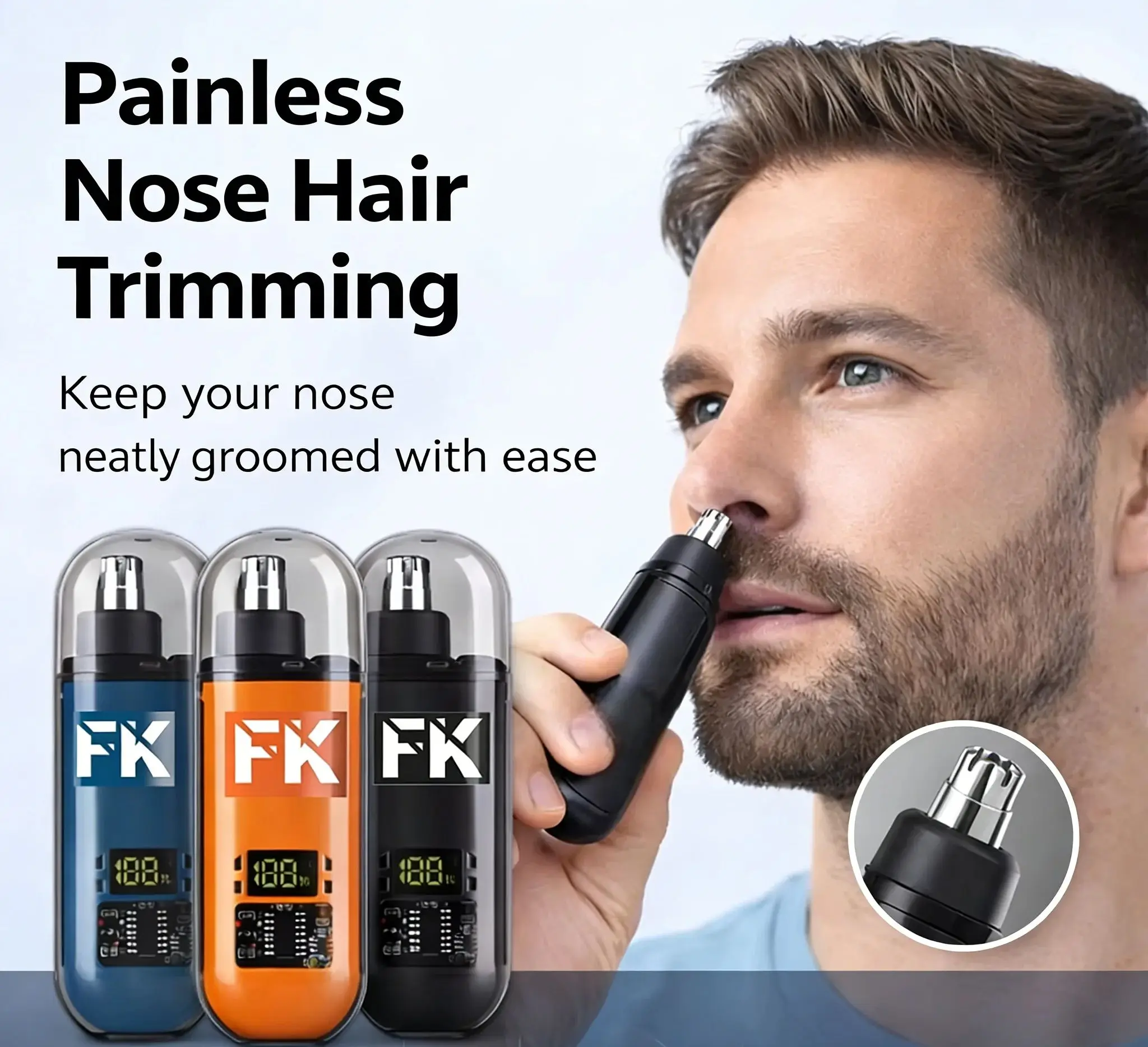 

Электрический триммер для мужских волос в носу, маленькие ножницы для удаления волос в носовых проемах - инструмент для личного ухода
